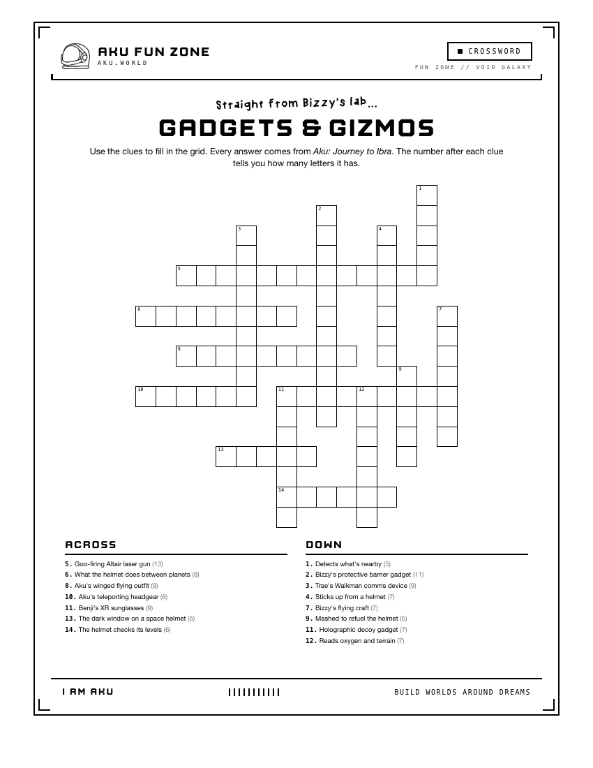 Crossword number 04 printable activity sheet