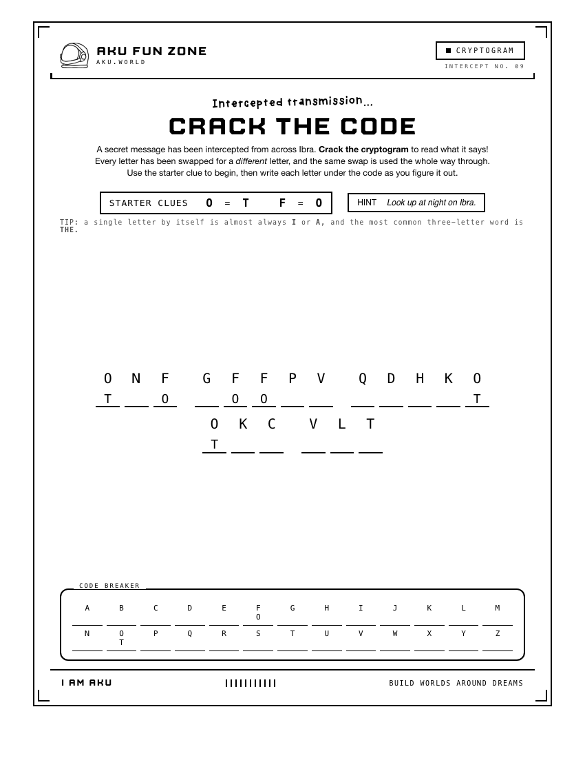 Decoder number 09 printable activity sheet