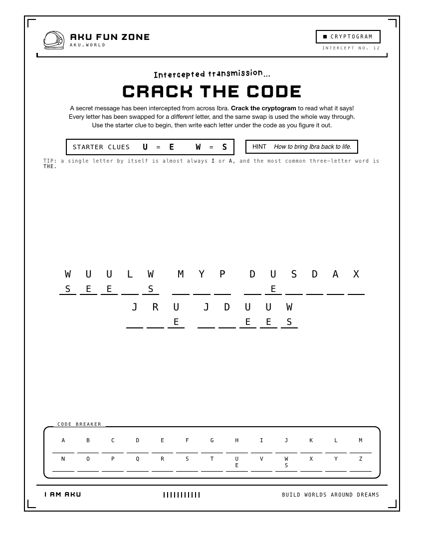 Decoder number 12 printable activity sheet