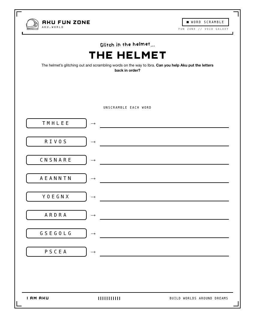 Scramble number 04 printable activity sheet