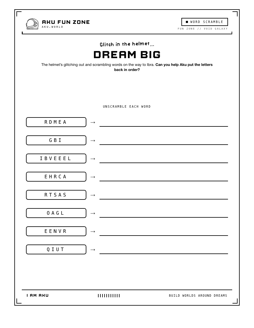 Scramble number 15 printable activity sheet